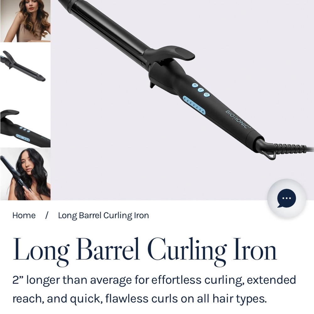 1” Long Barrel Curling Iron